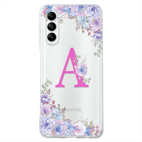 Funda Para Galaxy Antigolpes Flores Personalizada Tu Inicial