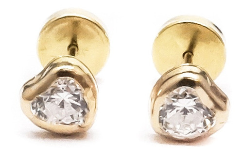 Par Aros Abridores Oro 18k Cristal Swarovski Promo X 2 Pares