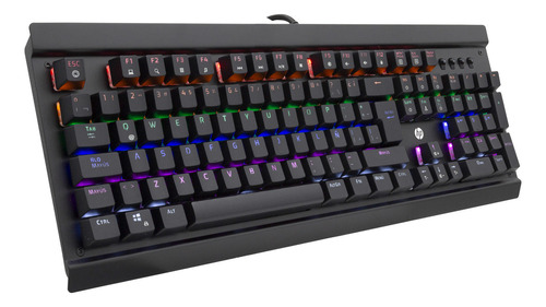 Teclado Gamer Mecánico Gk500 Rgb Negro Hp