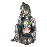 S Estatua De Buda De Resina, Luz Solar De Jardín Para