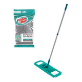 Mop Flat Chenile Rodo Mágico + Esponja Poliéster Flash Limp