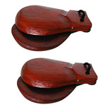 2x Orff Instruments Durable Wooden Clapper Castanet Hand Per