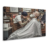 Quadro Decorativo Mosaico Barbearia Barber Shop 5pç Mod948