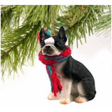 1 Boston Terrier X En Miniatura Ornamento Perro.