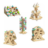 Kit Para Mesa De Dulces Cupcakes 5 Piezas Mdf - Rge02