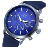 Reloj Hombre Elegante Casual Piel Acero Inoxidable Cuarzo 