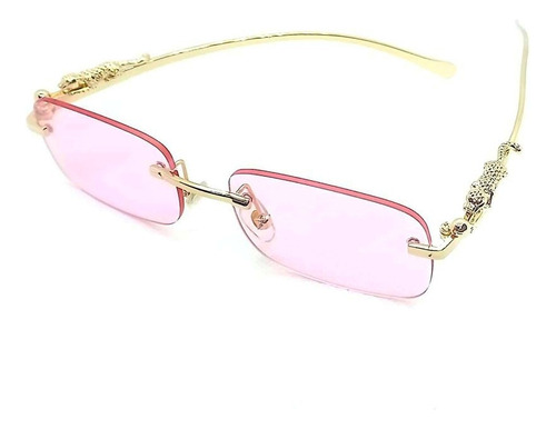 Exclusivas Gafas De Sol Con Lente Rosa Y V400 A La Moda 