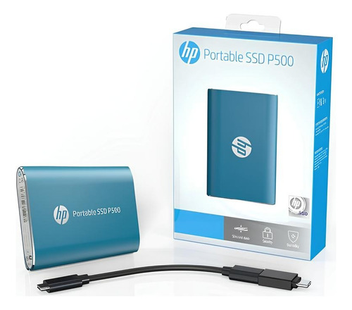 Unidad Ssd Externo Hp P500 Azul 1tb Usb-c 3.1 Gen2