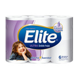 Papel Higiénico Elite Ultra Con Seda Doble Hoja 30 M De 6 U