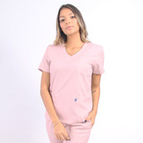  Pijama Cirúrgico Hospitalar Scrub Feminino - Rosa Bebê