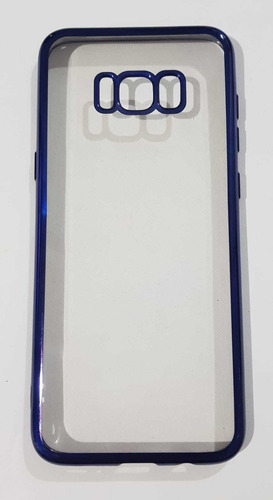 Funda Compatible Con Samsung S8 Plus Borde Azul 