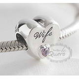 Charm 100% Plata S925 Wife Esposa Amor Para Pulsera Pandora