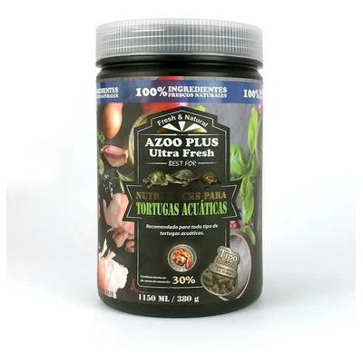 Azoo Plus Pellet para Tortugas de Agua Ultra Fresh 380g Camarones Naturales | Envío gratis