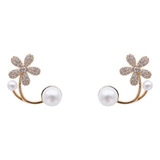 Aretes Flor Perla Joyas Regalo