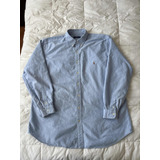 Camisa Polo Ralph Lauren Azul Oxford Talla 2xlt Classic Fit