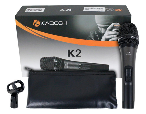 Microfone Profissional Kadosh K2 Dinamico + Bag + Cachimbo