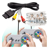 Kit 2 Controle Super Nintendo Snes Compativel + Cabo Imagem