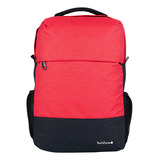 Backpack Techzone Strong Porta Laptop 15.6 Pulgadas Red Color Rojo Diseño De La Tela Liso