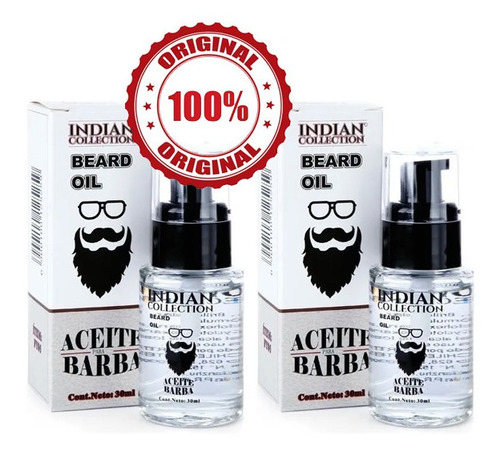 Pack 2 Aceites Barba Indian Collections 30ml 100% Original