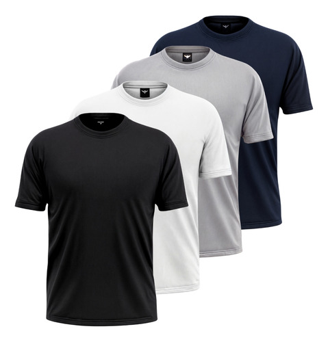 Kit 4 Camisetas Masculina Básica Algodão 30.1 Fafenix