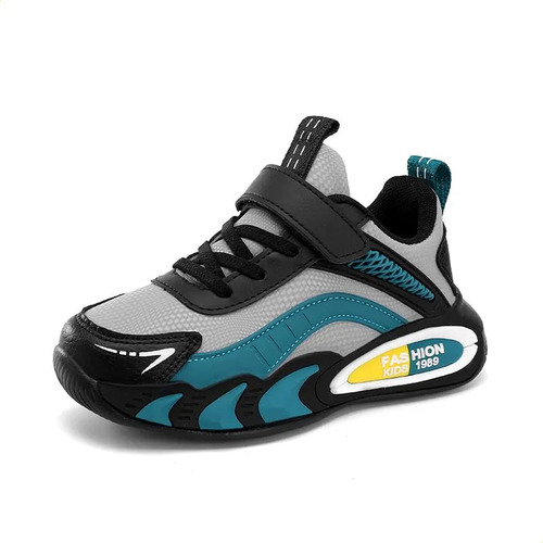 Zapatillas Deportivas De Suela Gruesa De Pu Para Niños