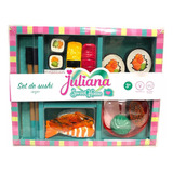 Juliana Set Sushi Con Velcro Comida Juguete Completa 19 Pzs
