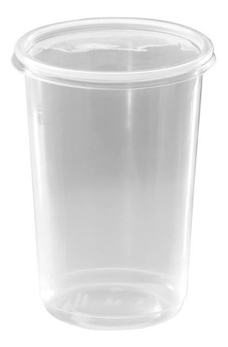 Pote / Envase Plástico 32 Oz - 1 Litro Con Tapa  (25 Uds)