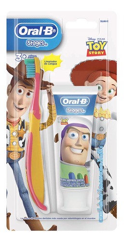 Cepillo Dental Para Niños Oral-b Stages + Crema Dental 1 Kit