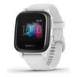 Relógio Smartwatch Garmin Venu Sq 40mm Música Gps Branco Caixa Preto Bisel Preto