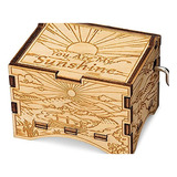 Caja De Música Personalizable,madera De Abedul