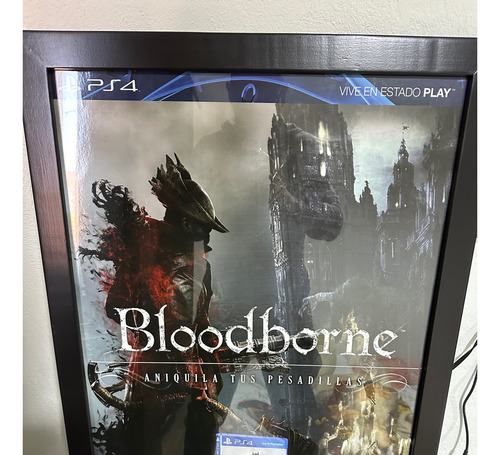 Cuadro Lanzamiento Bloodborne Playstation 4 Ps4 Poster