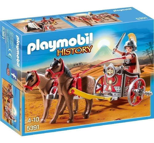 Playmobil History Carruaje Cuádriga Romana Batalla #5391