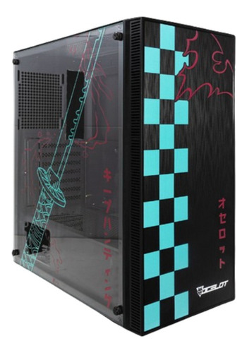 Gabinete Ocelot Gaming Oc Black Katana E-atx 3 Vent Anime 