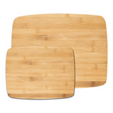 Set De 2 Tablas Vasconia Chica Y Mediana Hechas De Bambú Color Madera Rectangular