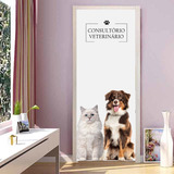 Adesivo Papel Porta Consultório Veterinário Gatos Pet Shop 4