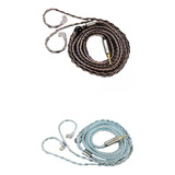 2 Count 8 Core Cable Wire In-ear 2 Pin 3.5mm Plug Para Kz