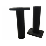 Pata De Aluminio Modelo Torre Black Para Sillón Mueble Mesa