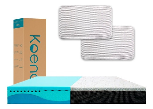 Colchon Koena Wavesleep Memory Foam King Size Y 2 Almohadas