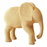 Escultura Elefante Bege Grande Poliresina - Mart