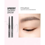 Peripera Speedy Skinny Brow 01 Gray Brown - Delineador Cejas