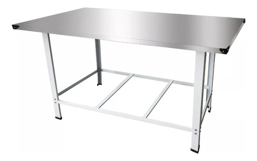 Mesa Bancada Inox Industrial 130x55 De Serviços Manipulação