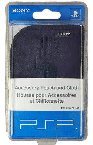 Bolsa P/ Acessórios + Pano Limpeza Psp Original Sony Lacrado