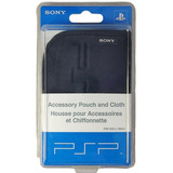 Bolsa P/ Acessórios + Pano Limpeza Psp Original Sony Lacrado