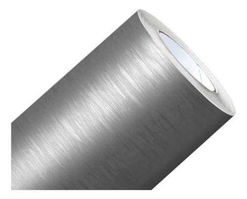 Adesivo Envelopamento Geladeira Aço Escovado Prata 2m X 1m