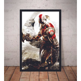 Placa Quadro Decorativo God Of War Kratos Ps3 Ps4 Gamer 063 Cor Kratos God Of War Armação Playstation Gamer