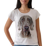 Remera Perro Weimaraner Animal Mujer Purple Chick