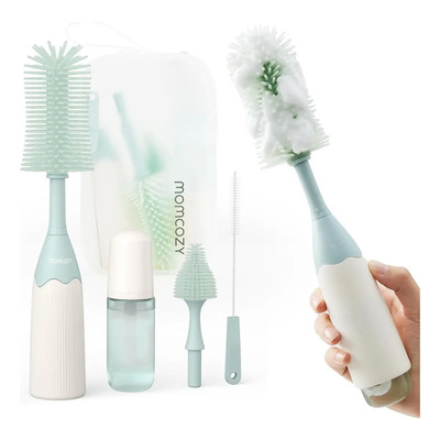Momcozy Cepillo Limpiar Para Biberones Bebé Manual Verde Ls002, Cepillo Limpiador Para Biberones, Extractores De Leche, Tetinas Y Más | Meses sin interés