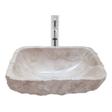 Lavabo Ovalin Rectangular Rústico Mármol Beige Maya  40.x 30