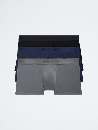 Pack 3 Bóxers Low Rise Trunk Black Multicolor Calvin Klein