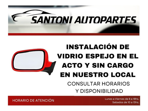 Vidrio Espejo Con Base Chevrolet Prisma Onix 2013/2019 Foto 3
